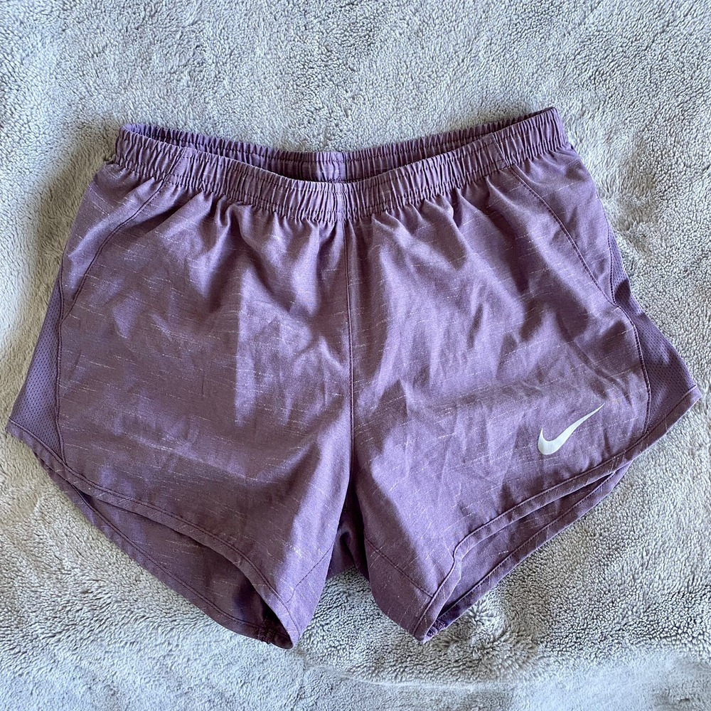 Nike Dri-FIT Tempo Running Shorts Women Sz XS Purple Heathered Space Dye